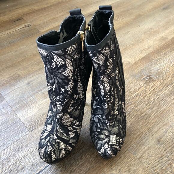 Colin Stuart lace platform high heel boot size 7.5 - Picture 1 of 8